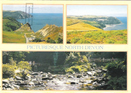 SCENES FROM NORTH DEVON, ENGLAND. USED POSTCARD Mm7 - Altri & Non Classificati