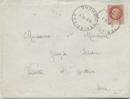 VENISSIEUX -LETTRE AVEC CORESPONDANCE- AFFRANCHIE N° 517 OBLITEREE CAD HEURODATEUR --1942 - - Annullamenti Meccaniche (Varie)