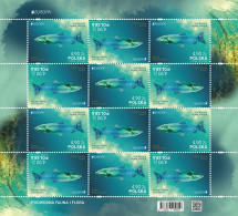 POLAND 2024 Europa CEPT. Underwater Fauna & Flora (Preorder) - Fine Sheet MNH - Unused Stamps