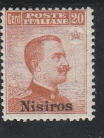 Egée Nisiro N° 9 * 20c Orange - Ionische Inseln