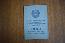 Atestat School URSS 1973 Basarabia Moldova PCCM - Sin Clasificación