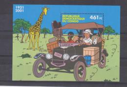 Democratic Republic Of Congo 2001 Tintin In Congo S/S MNH ** - Cómics