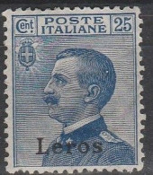 Egée Lero N° 6 * 25c Bleu - Isole Ioniche