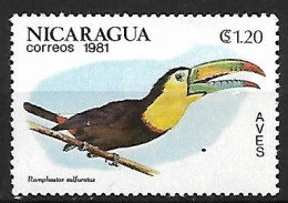 Nicaragua - Mint Hinged 1981 :    Keel-billed Toucan  -  Ramphastos Sulfuratus - Other & Unclassified