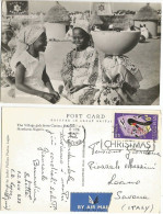 North Nigeria Catsma Katsma Emirates In Katsina Province - The Village Girls B/w AirmailPPC Lagos 14nov1960 - Nigeria