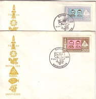 1965  SPACE - BALKANPHILA  2v.- 2 FDC  BULGARIA / Bulgarie - FDC