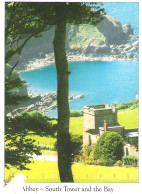 LEE ABBEY, SOUTH TOWER AND BAY, NORTH DEVON, ENGLAND. USED POSTCARD Mm8 - Altri & Non Classificati