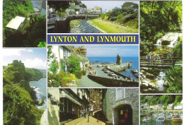 SCENES FROM LYNTON AND LYNMOUTH, NORTH DEVON, ENGLAND. USED POSTCARD Mm8 - Lynmouth & Lynton