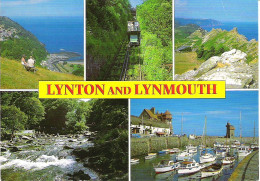 SCENES FROM LYNTON AND LYNMOUTH, NORTH DEVON, ENGLAND. USED POSTCARD Mm8 - Lynmouth & Lynton