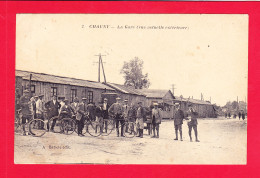 F-02-Chauny-11Ph59  La Gare, Vue Actuelle Extérieure, Cyclistes, Cpa BE - Chauny