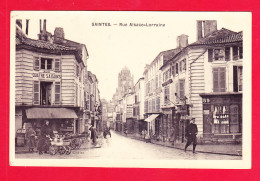 F-17-Saintes-204Ph116  Carte Glacée, La Rue Alsace Lorraine, Commerce Aux Quatre Saisons, Cpa BE - Saintes