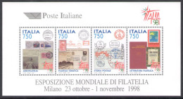 1997 Italia - Repubblica, " Italia 98 " - Foglietto N. 19 - MNH** - Blocchi & Foglietti