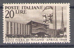 1949 Italia - Repubblica - 27 Fiera Di Milano, 1 Valore N. 598 - MNH** - Other & Unclassified