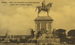 0-ITALAZ 01 36 - ROMA / ROME - MON. A G.GARIBALDI SUL MONTE GIANICOLO - Castel Sant'Angelo