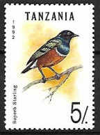 Tanzania - MNH ** 1992 : Superb Starling  -  Lamprotornis Superbus - Songbirds & Tree Dwellers