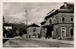 Villach/Kärnten - Villach, Hauptbahnhof U. Hauptpost, Mit Dobratsch - Villach