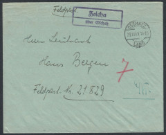 ZEICHA über OSCHATZ 1944 Sauberer LANDPOSTSTEMPEL Blau Auf FELDPOST Bedarfsbrief > FP-# 21829 - Feldpost 2e Wereldoorlog