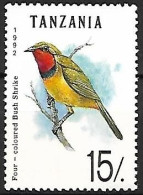 Tanzania - MNH ** 1992 :   Gorgeous Bushshrike  -  Telophorus Viridis - Songbirds & Tree Dwellers