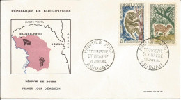 Côte D'Ivoire  FDC 1er Jour 1964  Tourisme Et Chasse   N°Y&T  212 Et 214 - Côte D'Ivoire (1960-...)