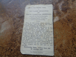 --Doodsprentje/Bidprentje  Maria-Ludovica HERMAN   Rumbeke 1861-1946 Beitem  (Wwe Petrus Dejonghe) - Religión & Esoterismo