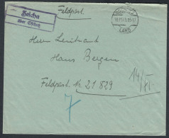 ZEICHA über OSCHATZ 1944 Sauberer LANDPOSTSTEMPEL Blau Auf FELDPOST Bedarfsbrief > FP-# 21829 - Feldpost 2e Wereldoorlog