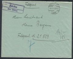 ZEICHA über OSCHATZ 1944 Sauberer LANDPOSTSTEMPEL Blau Auf FELDPOST Bedarfsbrief > FP-# 21829 - Feldpost 2e Guerre Mondiale