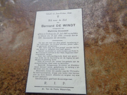 --Doodsprentje/Bidprentje Bernard DE WINDT   Oostburg 1869-1944 Selzate  (Echtg Mathilde Dinnewet) - Religión & Esoterismo