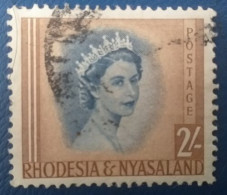 RHODESIA &NYASALAND 2s QII SACC# 12 USED - Rodesia & Nyasaland (1954-1963)