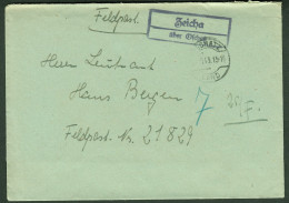 ZEICHA über OSCHATZ 1944 Sauberer LANDPOSTSTEMPEL Blau Auf FELDPOST Bedarfsbrief > FP-# 21829 - Feldpost 2a Guerra Mondiale