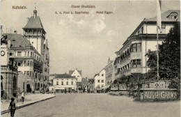 Kufstein, Oberer Stadtplatz, K.K. Post U. Sparkasse, Hotel Egger - Kufstein