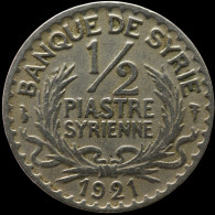 LaZooRo: French Syria 1/2 Piastre 1921 VF / XF - Syria