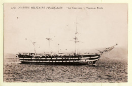21544 / ⭐ COURONNE Vaisseau Ecole Canonnage Marine Militaire Française Cpbat 1910s -OLIVE GUENDE 2472 Marseille  - Oorlog