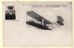 21668 / ⭐ Biplan AEROPLANE Système WRIGHT Piloté Par COMTE De LAMBERT Médaillon 1910s LES PIONNIERS  AIR-MALCUIT 122 - ....-1914: Precursori