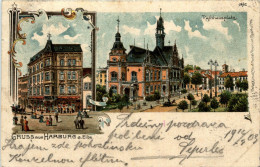 Gruss Aus Harburg - Litho - Harburg