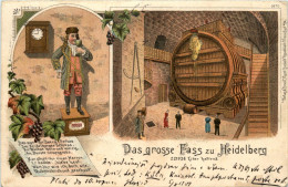 Das Grosse Fass Zu Heidelberg - Litho - Heidelberg