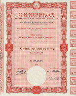 G. H. Mumm & Cie, Reims, 100 Francs 1972 - Andere & Zonder Classificatie