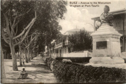 Suez - Avenue To The Monument Wagham At Port Tewfik - Suez