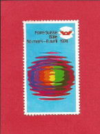 Vignette Foire De Bâle 30 Mars - 8 Avril 1974  (Suisse) - Tourism (Labels)