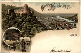 Gruss Aus Heidelberg - Litho - Heidelberg