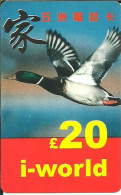 Great Britain: Prepaid I-world -  Flying Duck. Mint - Sonstige & Ohne Zuordnung