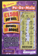 116 X, Lottery Tickets, Portugal, « Raspadinha », « Instant Lottery », « Pé-de-Meia », Nº 578 - Biglietti Della Lotteria