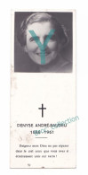 Paris, Mémento De Mme Robert ANDRÉ, Née Denyse Baudeu, 19/12/1961, époux Directeur D'Esso Standard, Décès - Images Religieuses