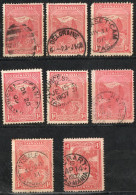 Tasmania 1905 1p Cancelled Shades, Printings & Cancels Delograine, Hadley, Launceston, Stanley, Wynyard - Used Stamps