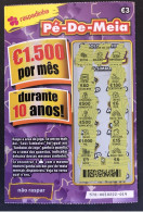 116 X, Lottery Tickets, Portugal, « Raspadinha », « Instant Lottery », « Pé-de-Meia », Nº 578 - Billets De Loterie