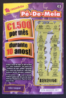 116 X, Lottery Tickets, Portugal, « Raspadinha », « Instant Lottery », « Pé-de-Meia », Nº 578 - Lottery Tickets
