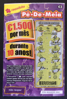 116 X, Lottery Tickets, Portugal, « Raspadinha », « Instant Lottery », « Pé-de-Meia », Nº 578 - Loterijbiljetten