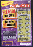 116 X, Lottery Tickets, Portugal, « Raspadinha », « Instant Lottery », « Pé-de-Meia », Nº 578 - Biglietti Della Lotteria