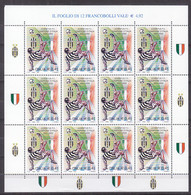 A1532 - ITALIA MINIFOGLIO Ss N°7 ** CALCIO FOOTBALL ( Registered Shipment Only ) - Hojas Bloque