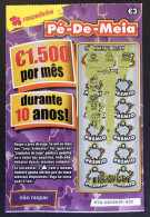 116 X, Lottery Tickets, Portugal, « Raspadinha », « Instant Lottery », « Pé-de-Meia », Nº 578 - Billetes De Lotería