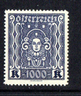 Österreich 1922: Mi.-Nr. 404:  Frauenkopf   ** - Nuovi
